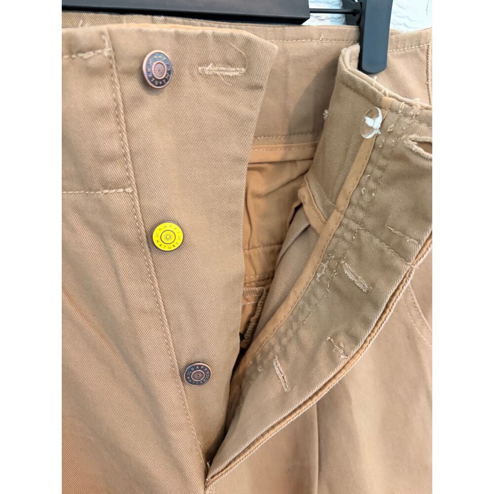 Happy Nature Tan Cargo Utility Pants Cropped Straight Leg Size 8 - Picture 5 of 7
